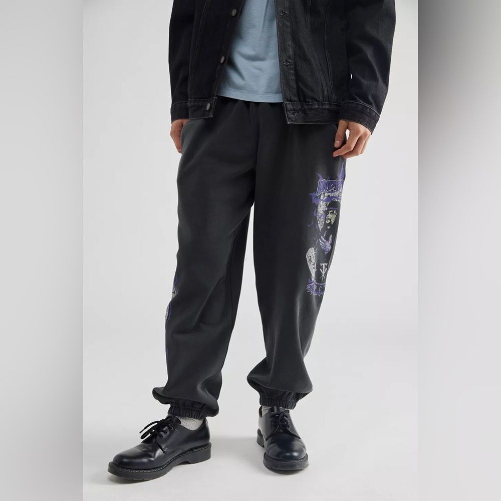 Urban outfitters WWE Undertaker Sweatpant Purple Black and White Size XS NWT
